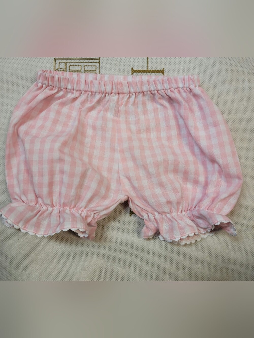 The beaufort bonnet company pink gingham bloomers sz 18-24m